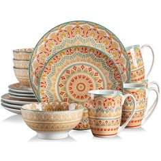 45540340891871|45540340957407|45540340990175 Mug Dinner, China Dinnerware Sets, Ceramic Dinnerware Set, Porcelain Tableware, Hand Painted Pottery, Ceramic Dinnerware, Porcelain Dinnerware, Dinner Set, Dish Sets