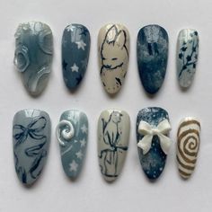 Aesthetic Press On Nails, Wow Nails, Hippie Nails, Cute Simple Nails, Soft Nails, Nail Jewelry