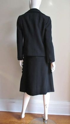 Christian Dior 1950s Dress and Jacket For Sale at 1stDibs | 1950s dior dresses, dior buttons, dior jet 1950s Dior Dress, Christian Dior 1950s, Dior 1950s, Black Wool Dress, Dior Dresses, Navy Wrap Dress, Applique Skirt, Dress And Jacket Set, Rose Print Dress