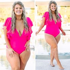 Take a trip to Hawaii and bring this cutie along with you! This sassy one piece has a gorgeous pink color with a deep v neckline that is so flirty and chic! The flutter sleeves and figure flattering fit are perfect to sit oceanside! Throw on some sandals and a cute kimono for the ultimate look!
85% Polyester, 15% Spandex Chic Pink Swimwear With Ruffles, Pink V-neck Party Swimwear, Pink Short Sleeve Swimwear For Pool, Pink V-neck Swimwear For Beach, Flirty Pink Swimwear For Party, Flirty Pink Party Swimwear, Pink Short Sleeve Swimwear For Beach Season, Pink V-neck Swimwear For Beach Party, Pink Short Sleeve Swimwear For Spring