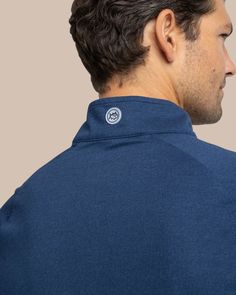 Roll up anywhere feeling confident in the Cruiser Heather Quarter Zip. Versatile and effortless, this pullover is perfect for lightweight layering and ideal for the man who goes where the good people & great times are. Style: 9620 Casual Half-zip Workwear Tops, Blue Long Sleeve Tops With 4-way Stretch, Mens Quarter Zip, Coastal Lifestyle, Southern Tide, Sophisticated Dress, Cute Swimsuits, Comfy Sweaters, Khaki Shorts