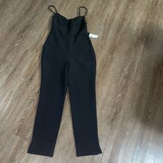 Nwt Bcbg Maxazria Black Womens Size Small Pants Jumpsuit(Back Clasp Needs Fixed - See Pic) - Sweetheart Neck, - Adjustable Spaghetti Straps, - Hidden Back Zip Closure, - Strappy Open Back Chic Fitted Strapless Overall Jumpsuit, High Waist Fitted Strapless Jumpsuit For Work, Formal Fitted Overall Jumpsuits And Rompers, Formal Fitted Jumpsuits And Rompers Overall, Chic Fitted Overall Pantsuit, Going-out Fitted High Waist Pantsuit, Fitted High-waisted Pantsuit For Going Out, Fitted Overall Pantsuit For Date Night, Fitted High Waist Pantsuit For Going Out