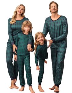 PRICES MAY VARY. 95% Polyester,5% Spande Imported Pull On closure Hand Wash Only 🎅Soft MATERIAL🎄 Ekouaer Christmas Pajamas for Family made of stretchy and comfortable fabric, superbly lightweight, breathable, keep you easeful while sleeping at night, provide your family with comfort 🎅 Buffalo Plaid Pajamas🎄 Matching family christmas pajamas is designed with classic and fashion Buffalo Plaid, classic styles that never go out of style. It is great family sleepwear and loungerwear for spring fa Comfortable Green Sleepwear For Home, Comfortable Green Pajama Party Sets, Comfortable Green Sets For Pajama Party, Matching Long Sleeve Sleep Sets, Fitted Christmas Sleepwear For Loungewear, Green Long Sleeve Bedtime Sets, Stretch Long Sleeve Sets For Pajama Party, Green Stretch Cotton Sleepwear, Matching Relaxed Fit Loungewear Sets