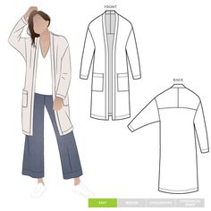 a women's jacket and pants sewing pattern