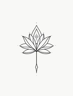 a black and white drawing of a leaf with an arrow on it's side