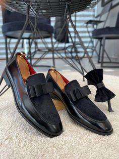 Black Tuxedo Loafers - Hollo Shoe Black Monk Strap Shoes With Brogue Detailing For Formal, Formal Black Monk Strap Shoes With Brogue Detailing, Luxury Tassel Loafers For Party, Slip-on Style, Black Wingtip Leather Shoes For Party, Elegant Tassel Loafers With Round Toe For Parties, Elegant Suede Monk Strap Shoes For Business, Elegant Suede Monk Strap Shoes For Semi-formal, Elegant Suede Monk Strap Shoes For Semi-formal Occasions, Elegant Party Tassel Loafers With Round Toe