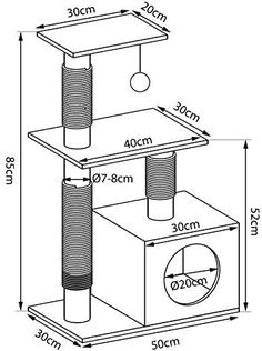 a drawing of a bird house with measurements for the top and bottom sections, including the base