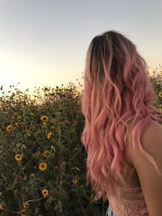 Light Pink Hair Brown Roots, Pink Hair Summer, Bronde Balayage With Pink, Pink Hair Balayage Brown, Pink Balyage Long Hair Brunettes, Dark Blonde And Pink Hair, Pastel Pink Hair Dark Roots, Pink Hair Inspo Aesthetic, Ombré Pink Hair