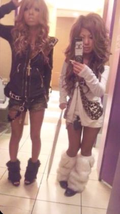 Winter Gyaru, Fem Style, Fur Leg Warmers, Type Shi, Black Winter Coat, T Dress