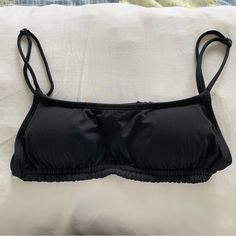 Black Bikini Top Perfect For Summer. Labeled A Size Medium But Runs Super Small And Fits More Like An Xs In My Opinion. New With Tags, Has Never Been Worn. Black Tankini With Built-in Bra For Vacation, Black Triangle Top Swimwear With Padded Cups, Black Tankini With Built-in Bra For Pool, Black Underwire Swimwear, Bra Friendly, Black Seamless Swimwear For Sunbathing, Black Underwire Swimwear Bra Friendly, Black Underwire Bra-friendly Swimwear, Black Summer Tankini With Adjustable Straps, Black Tankini With Adjustable Straps For Vacation