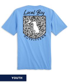 Youth tee features a front printed pocket with Local Boy Logo. Palmetto Moon, Old Row, Moon Logo, Western Wear Outfits, Boy Fits, Washed Denim, Kids Branding, Country Outfits, Western Outfits