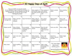 a calendar with the words happy day of april on it and an image of a smiley face