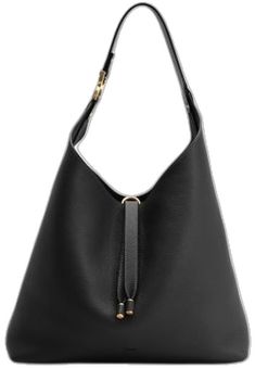 Elegant Hobo Bag With Gold-tone Hardware For Travel, Elegant Travel Hobo Bag With Gold-tone Hardware, Elegant Bucket Hobo Bag With Gold-tone Hardware, Chic Formal Hobo Bag With Leather Handles, Chic Rectangular Hobo Bag With Palladium Hardware, Black Bucket Hobo Bag With Gold-tone Hardware, Luxury Black Hobo Bag For Formal Occasions, Elegant Bucket Shoulder Bag With Palladium Hardware, Elegant Bucket-style Shoulder Bag With Palladium Hardware