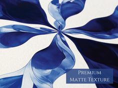 an abstract blue and white background with the words premium matte texture overlayed