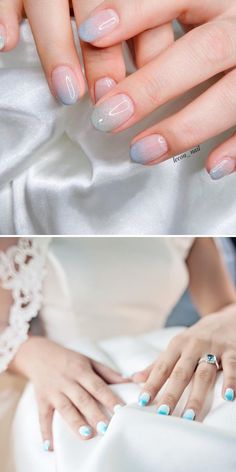 Choosing the right nail design for your wedding day is very important. You will need a lot of must-have photos where your hands will make an appearance (holding a bouquet, placing the ring on your partner’s finger and so on). Bridal Nails Wedding Blue, Blue Nail Designs Wedding, Blue Bride Nails, Something Blue Wedding Nails, Wedding Nails With Blue, Blue Nails For Wedding, Unique Wedding Nails For Bride, Engagement Shoot Nails, Elephant Nails