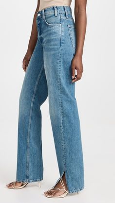 ANINE BING Roy Jeans | Shopbop Nordic Blue, Anine Bing, Healthcare Professionals, Bottoms Pants, Stretch Denim, Full Length, New Arrivals, Straight Leg, Slim Fit