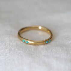 Delicate Wavy Band - Turquoise Pairs-MM Fine Rings-Marisa Mason Jewelry-Marisa Mason Gold Turquoise Ring, Turquoise Gold Ring, It Band, In Pairs, Turquoise Stones, Delicate Rings, Fine Rings, Turquoise Stone, Pretty Things