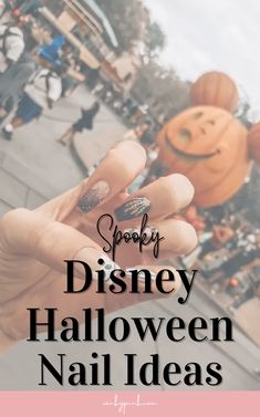 This post has over 50 Disney Halloween Nail Ideas. From Poison apples and creepy skeletons to Magnificent bats and ghouls, there is lots of nail inspo here for your next Disney Park Halloween adventure. So let’s head into the spooky Mickeyverse with these amazing Disney Nails. Cute Disney Halloween Nails, Short Disney Acrylic Nails, Short Disney Halloween Nails, Moon Nail Ideas, Disney Nail Designs Halloween, Disney Fall Nail Designs, Classy Halloween Nails Acrylic, Dip Powder Nails Design Disney