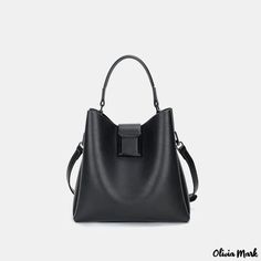 Olivia Mark - Bag new tide single shoulder crossbody bag large capacity simple fashion women's bags handheld bucket bag Black Bucket Bag With Single Shoulder Strap, On-the-go Large Capacity Double Handle Bucket Bag, Office Bucket Satchel With Single Shoulder Strap, Large Capacity Top Handle Bucket Bag For Office, Versatile Large Capacity Crossbody Bucket Bag, Large Capacity Shoulder Bucket Bag For On-the-go, Elegant Large Capacity Bucket-shape Shoulder Bag, Large Capacity Bucket Shoulder Bag For On-the-go, Versatile Large Capacity Bucket Bag For Office