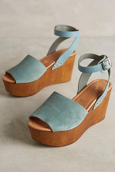 Seychelles Forward Platform Wedges Blue Flat Sandals, Platform Flats, Flat Wedges, Mode Vintage