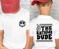 Birthday Dude Shirt, The Birthday Dude, Boy Birthday Shirt, Birthday Boy Shirt, Boys Birthday Tshirt, Funny Birthday, Cute Birthday Shirts Lismore Boutique's unisex t-shirts are made of premium quality ring-spun cotton. The garment Gildan Soft-Style fits perfectly and feels soft and comfortable. The colours of vinyl and the garment can be chosen according to your taste. Fabrication - Modern, fits perfectly. - Black, White, Maroon, Navy: 100% Combed Ringspun Cotton.  - Sport Grey: 90% Cotton, 10% Polyester - Dark Heather:  65% Polyester, 35% Cotton. - Non-toxic vinyl (see certification above). Delivery - Dispatch: 1-2 business days. - Royal Mail 1st Class shipping: aims to deliver in 1-3 days in Great Britain. - EU orders: 3-5 business days. Care - Do not wash for 24 hours for the first tim