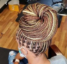 Individual Braids Hairstyles, Two Braids Hairstyle Black Women, Braids Hairstyles Ideas, Micro Braids Hairstyles, Braiding Hair Colors, Individual Braids, Braided Bun Hairstyles