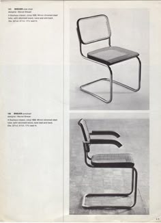 an advertisement for a chair with four different angles