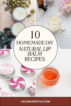 Check out 10 all-natural homemade lip balm recipes for healthy and hydrated lips. 🌿👄 Diy Natural Lip Balm, Diy Peppermint Lip Balm, Natural Lip Balm Recipe, Healing Lip Balm