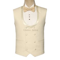 Get inspired by ivory with this luxurious off-white tuxedo, perfect for weddings, parties or any special occasion. The designer shawl lapel adds a touch of sophistication, while subtle hand embellishments in gold and yellow create a truly glamorous look.Made with premium four-season fabric, this tuxedo is stylish and comfortable. The double-breasted vest is a real statement piece with a unique w-bottom design, complementing any bridal gown.Here's what makes this tuxedo stand out: Beautiful off-w Beige Tuxedo Suit For Groom, White Three-piece Wedding Suit, Elegant Formal Tuxedo For Festive Occasions, Elegant Festive Tuxedo For Formal Occasions, Fitted White Three-piece Suit For Party, White Fitted Three-piece Suit For Party, White Fitted Three-piece Party Suit, Elegant Tailored Tuxedo For Festive Occasions, Elegant Tailored Festive Tuxedo