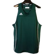 New With Tags Adidas Climacool Utlty Singlet Top. Made In Indonesia, 100% Polyester. Men's S Adidas Green Sportswear Top, Green Adidas Tops With Logo, Green Athleisure Tops With Three Stripes Branding, Adidas Three Stripes Tops For Gym, Adidas Sporty Top For Training, Adidas Sporty Tops For Sports Events, Adidas Casual Tops For Training, Adidas Green Sportswear Activewear, Adidas Sports Tops With Go-dry Technology