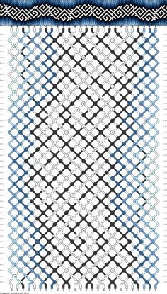 a blue and white pattern with black lines