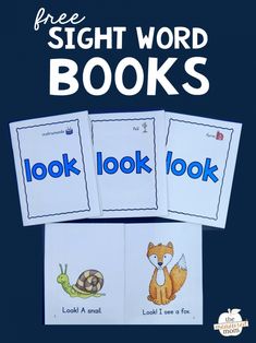 three sight word books with the title free sight word books