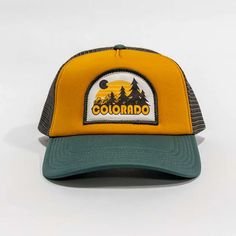 Color: Marigold Colorado Outfits, Retro Summer, Summer Hat, Summer Hats, Women's Accessories, Trucker Hat, Colorado, Accessories Hats, Hats