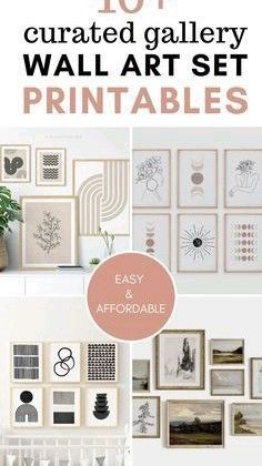 the top 10 framed gallery wall art set printables are on display in different sizes and colors