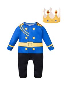 PRICES MAY VARY. It''s soft and breathable for baby's skin Casual,Daily and home wear,super cute baby bodysuit for photo prop、halloween、birthday party or any special occasions One-piece design of baby outfit,not affected by the season,easy to put on and take off Package included:1 x jumpsuit set+ 1 x crown Baby Prince Costume, Newborn Halloween Costumes, Pretend Play Costumes, Prince Costume, Halloween Romper, Newborn Baby Boys, Newborn Halloween, Girls Halloween Outfits, Halloween Birthday Party