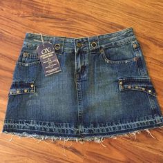 This Mini Skirt Has Great Details. Distressed Denim. Front And Back Pockets. Denim Mini, Denim Mini Skirt, Jean Skirt, Distressed Denim, Mini Skirt, Womens Skirt, Color Blue, Mini Skirts, Skirt