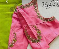 Trending Blouse Work Designs, Simple Design Works For Blouse, Aariya Work Blouse, Butta Pusala Maggam Work, Simple Blouse Designs For Bride, Latest Simple Computer Work Designs, Work Blouses Maggam Latest Simple, Simple Trendy Aari Work Blouse Design, Pink Blouse Machine Work Designs