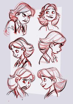 some sketches of the characters from disney's princesses