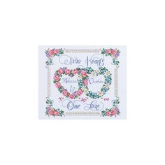 a cross stitch pattern with roses on it and the words,'one love '