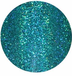 green glitter with blue and gold flecks