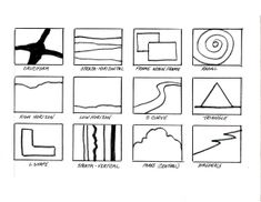 some different shapes and lines are shown in this hand drawn drawing lesson for kids to learn how