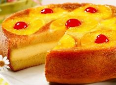 a pineapple upside down cake on a plate