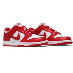 Dunk Low Retro Sp “St John’s.” Has Signs Of Wear, Slight Creasing Nike Dunks Womens, Nike Shoes Dunk Low, Nike Dunk Low Red, Nike Dunk Lows, Red Nike Shoes, Dunk Lows, Black Nike Air Max, Nike Foamposite, Nike Air Jordans