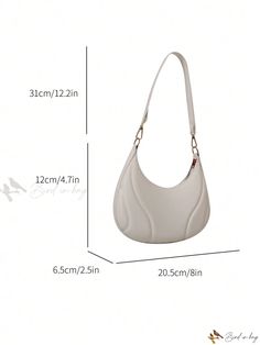 Bird in Bag - Exquisite 2023 New Arrival Crossbody Bag with Sophisticated Baseball Shape and Opulent Luxury Design Chic Solid Color Crossbody Baguette Bag, Chic Solid Color Baguette Crossbody Bag, Trendy Beige Shoulder Bag For Evening, Chic Solid Color Evening Bags, Elegant Party Baguette Bag With Zipper Closure, Chic White Hobo Bag For Evening, Chic Beige Evening Bag With Large Capacity, Chic Solid Baguette Bag With Detachable Strap, Elegant Baguette Bag With Zipper For Party