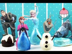 there are some frozen princess figurines on the table