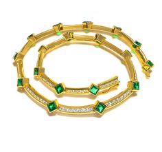 Fine Emerald Diamond 18K Gold Necklace Luxury Emerald-cut Yellow Gold Necklace, Luxury Faceted Yellow Gold Emerald Necklace, Emerald Diamond Necklace, 18k Gold Necklace, Costume Jewelry Earrings, Belt Purse, Natural Emerald, Emerald Diamond, Jewelry Rings Engagement