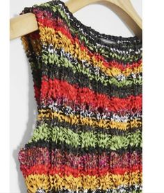 40. Anthropologie Audra Sweater Tank Hand Knit Italy XL $148. 21” pit to pit 24” long Really unique Fall Jacquard Knit Sweater Vest, Jacquard Knit Sweater Vest For Fall, Bohemian Chunky Knit Tops For Fall, Multicolor Knit Sweater Vest With Crew Neck, Multicolor Knit Crew Neck Sweater Vest, Multicolor Knit Top For Fall, Fitted Multicolor Knit Sweater Vest, Multicolor Textured Knit Crew Neck Top, Fitted Multicolor Sweater Vest For Fall