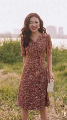 Chifon Dress, Casual Frocks, Simple Frocks, Frock Patterns, Korean Fashion Dress, Vestidos Vintage, Frock Design, Pinterest Fashion, Dresses Summer