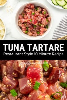 tuna tartare is an easy and delicious appetizer to serve at any party