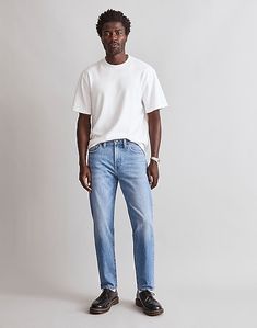 Relaxed Taper Jeans in Mainshore Wash Relaxed Fit Jeans In Recycled Denim, Taper Jeans, Love Label, Tapered Jeans, Madewell Denim, Jeans For Sale, Curator Style, Mens Denim, Levi Jeans